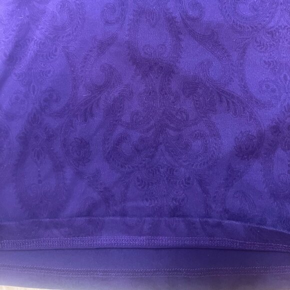 Eddie Bauer Womens Purple Paisley 1/2 Zip Long Sleeve Pullover, Size Medium - Picture 6 of 12